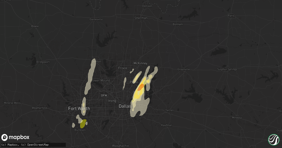 Hail map in Allen, TX on May 6, 2025
