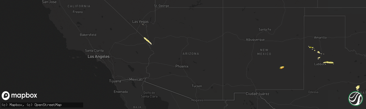 Hail map in Arizona on May 6, 2025