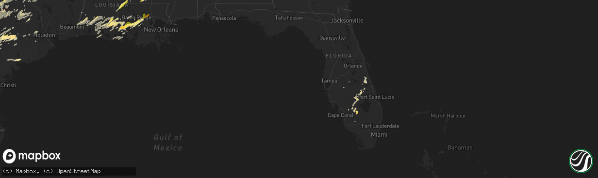 Hail map in Florida on May 6, 2025