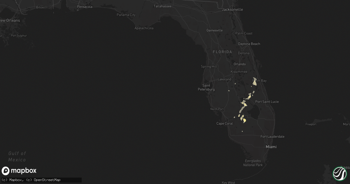 Hail map in Florida on May 6, 2025