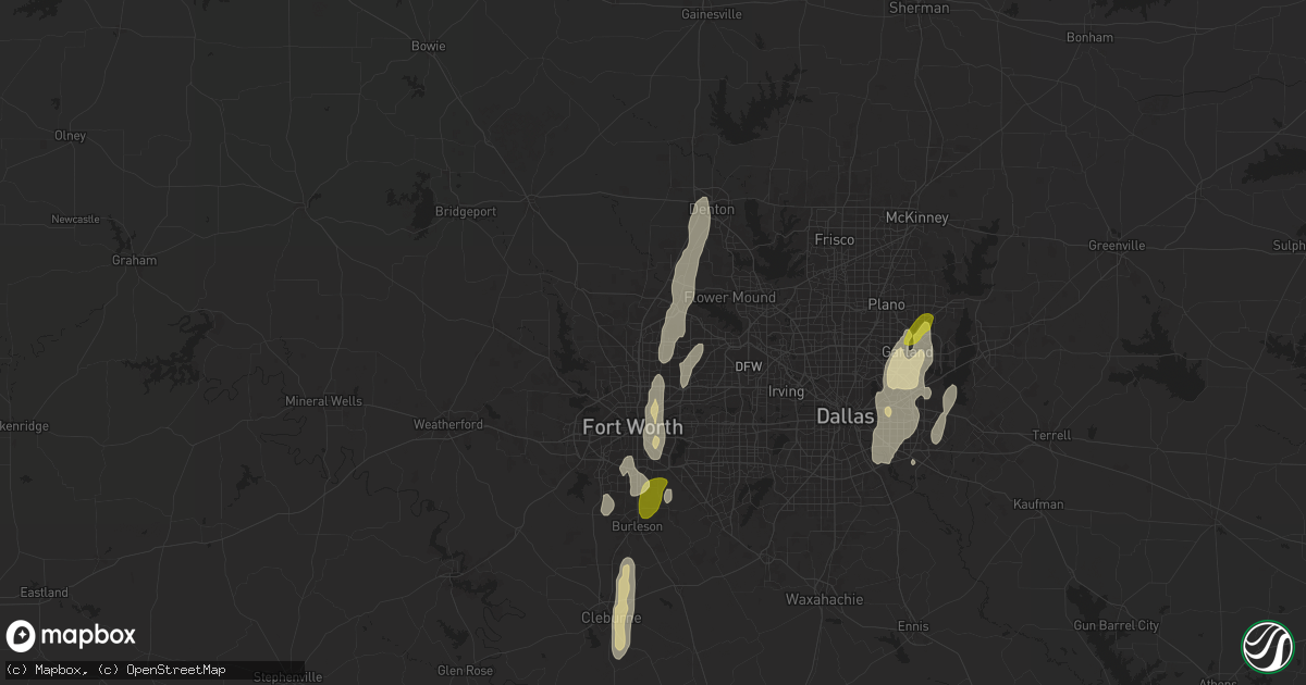 Hail map in Keller, TX on May 6, 2025
