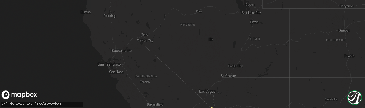 Hail map in Nevada on May 6, 2025