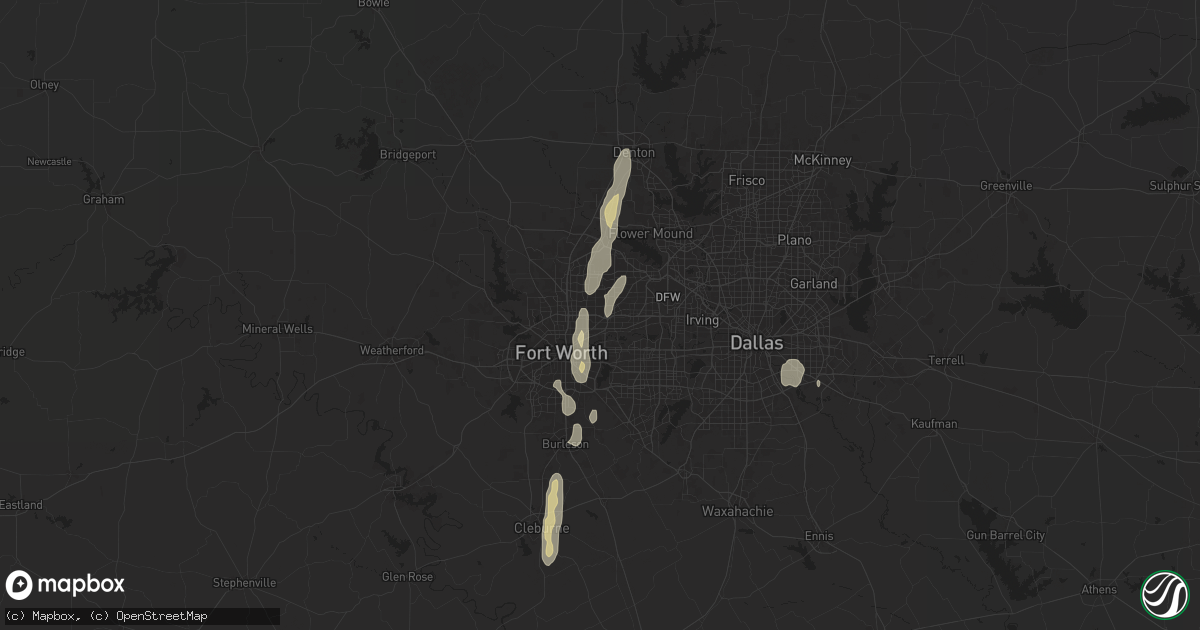 Hail map in North Richland Hills, TX on May 6, 2025