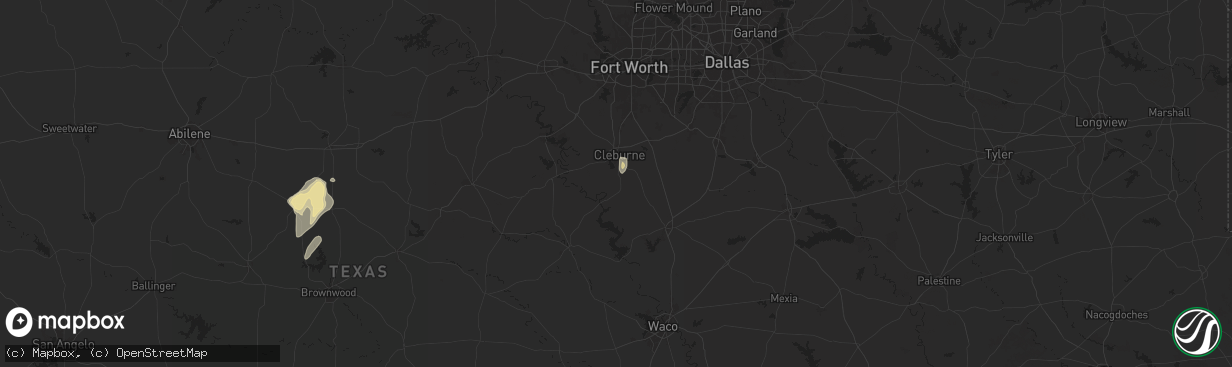 Hail map in Rio Vista, TX on May 6, 2025