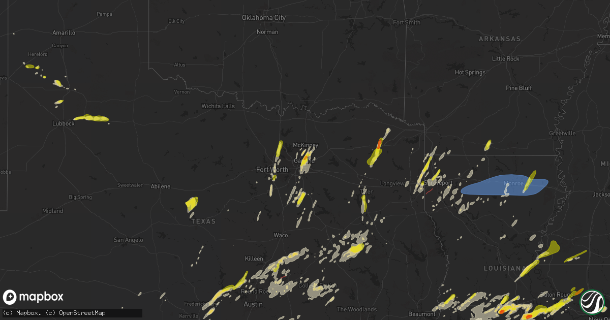 Hail map on May 6, 2025
