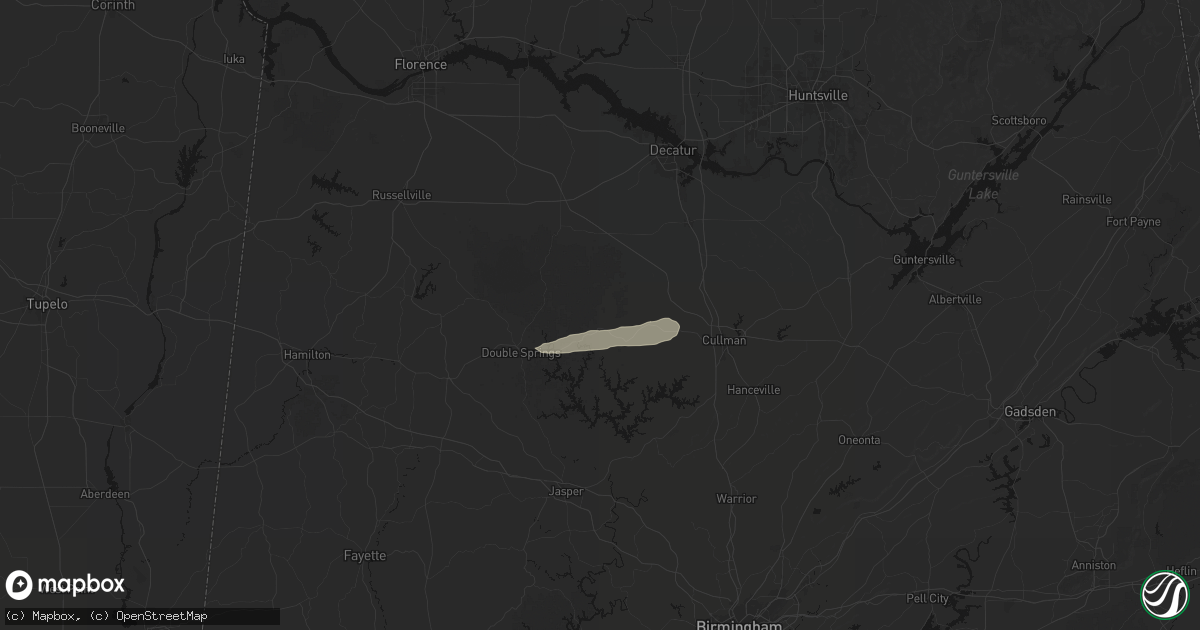 Hail map in Addison, AL on May 6, 2026