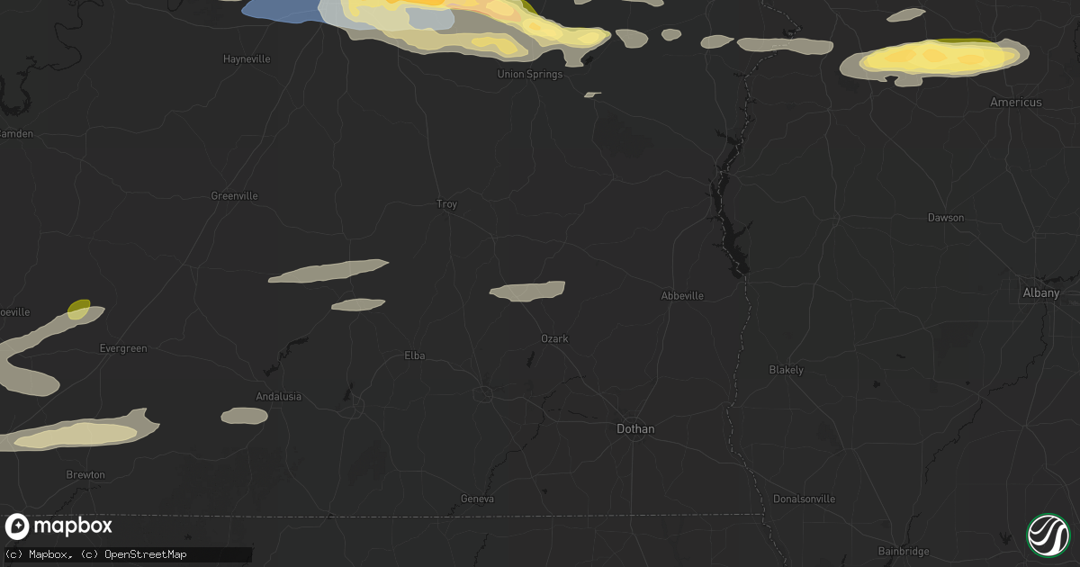 Hail map in Ariton, AL on May 6, 2026
