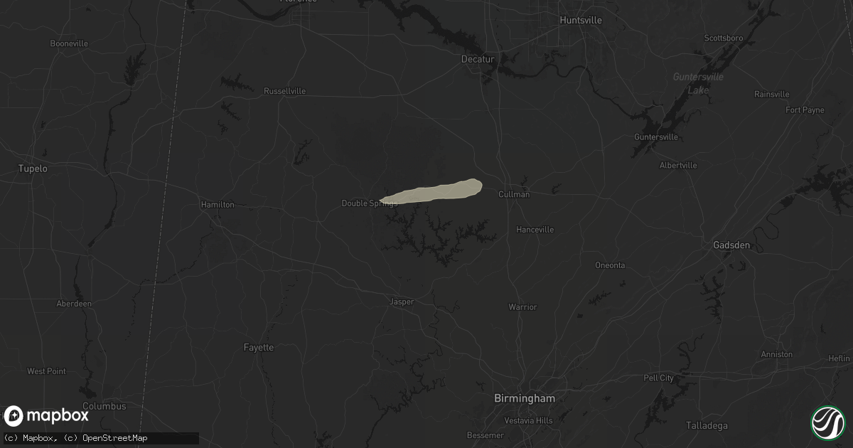 Hail map in Arley, AL on May 6, 2026