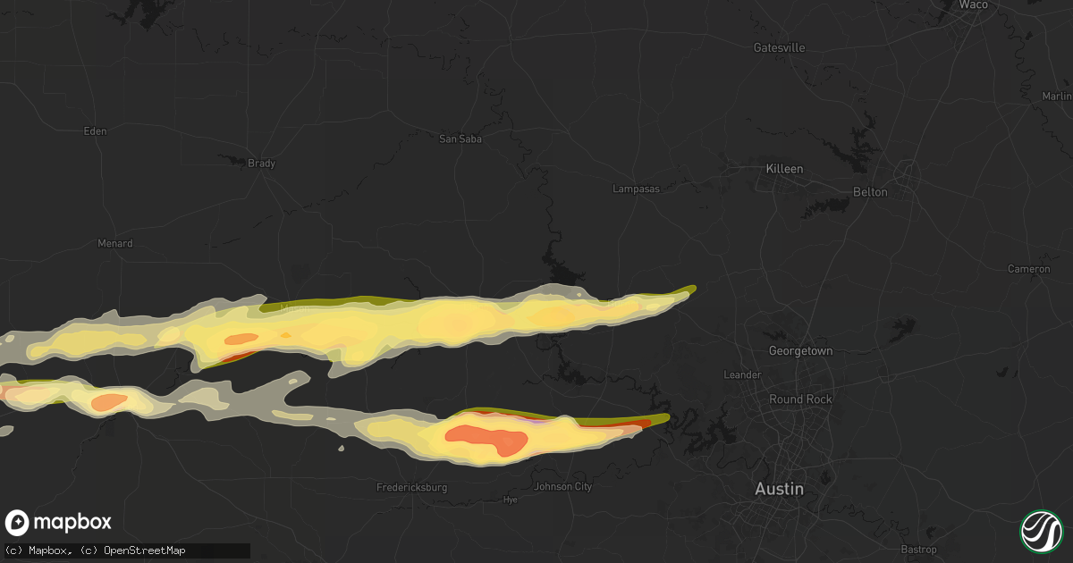 Hail map in Bluffton, TX on May 6, 2026