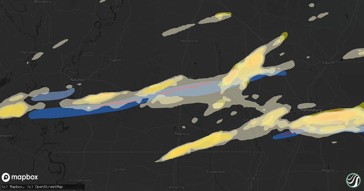 Hail map in Bogue Chitto, MS on May 6, 2026