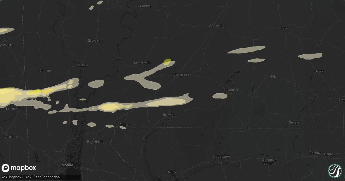 Hail map in Castleberry, AL on May 6, 2026