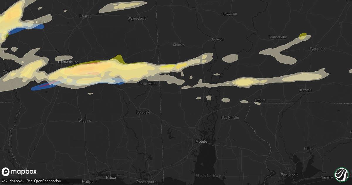 Hail map in Citronelle, AL on May 6, 2026