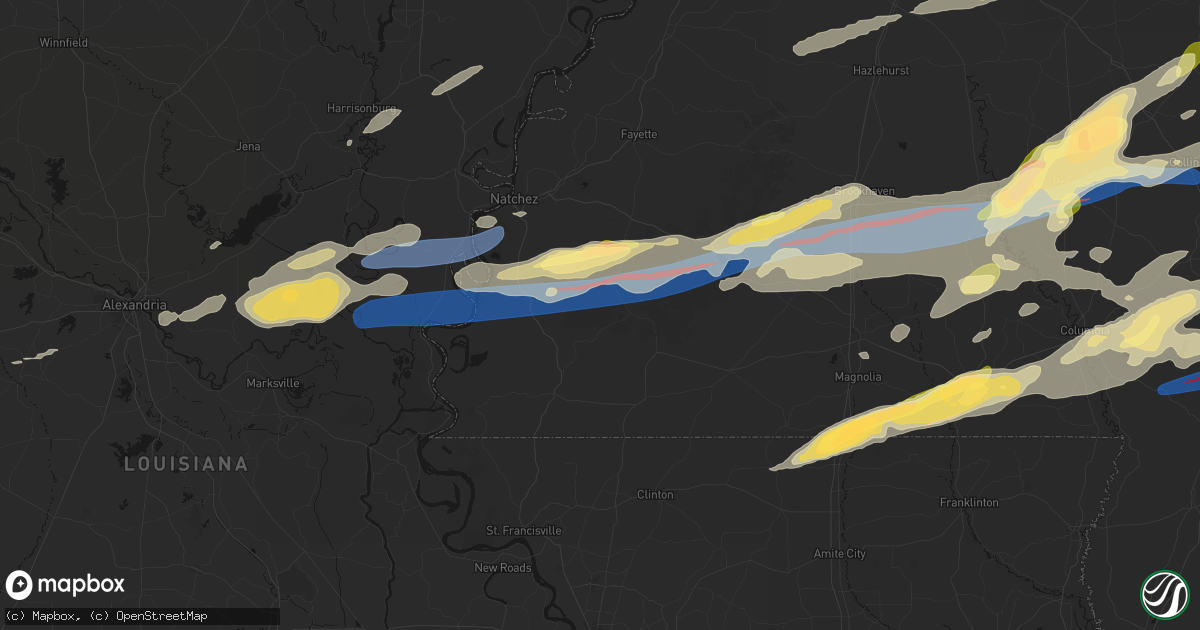 Hail map in Crosby, MS on May 6, 2026