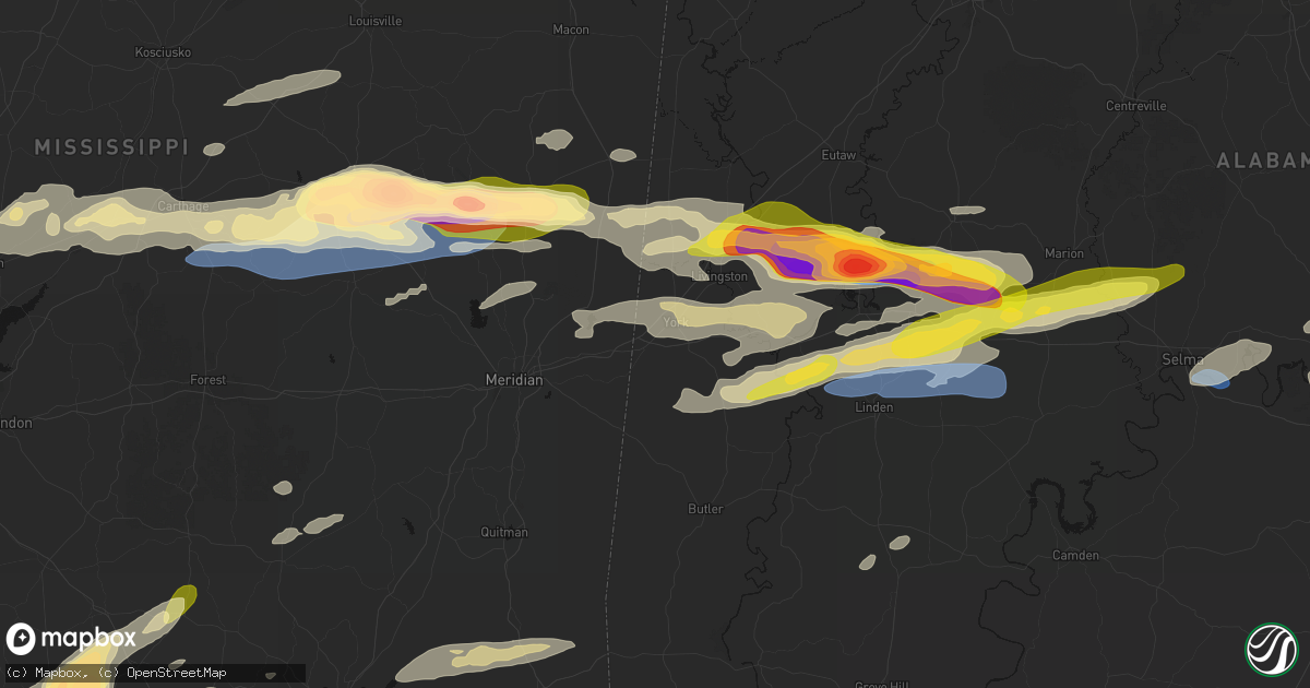 Hail map in Cuba, AL on May 6, 2026