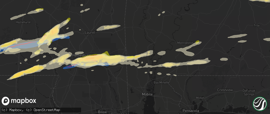 Hail map in Deer Park, AL on May 6, 2026