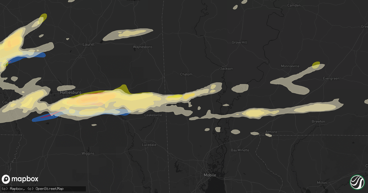Hail map in Deer Park, AL on May 6, 2026