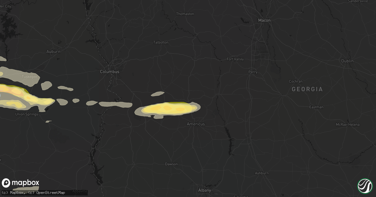 Hail map in Ellaville, GA on May 6, 2026
