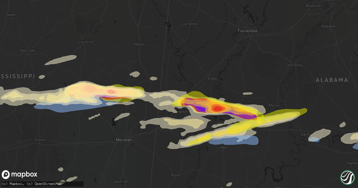 Hail map in Epes, AL on May 6, 2026