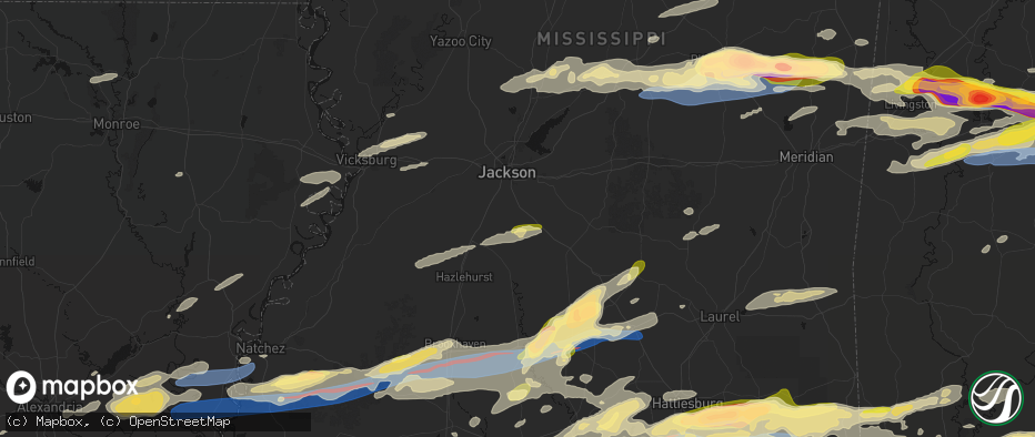 Hail map in Florence, MS on May 6, 2026
