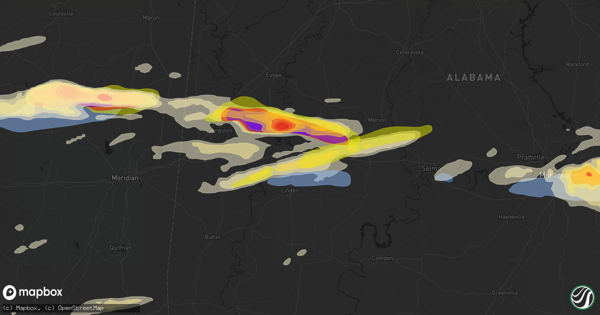 Hail map in Gallion, AL on May 6, 2026