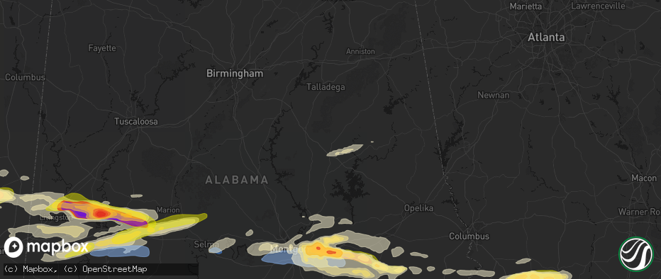 Hail map in Goodwater, AL on May 6, 2026
