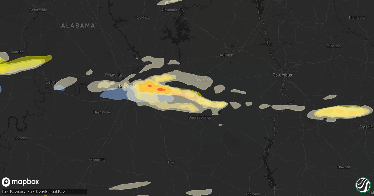 Hail map in Hardaway, AL on May 6, 2026
