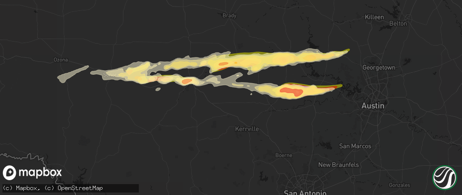 Hail map in Harper, TX on May 6, 2026