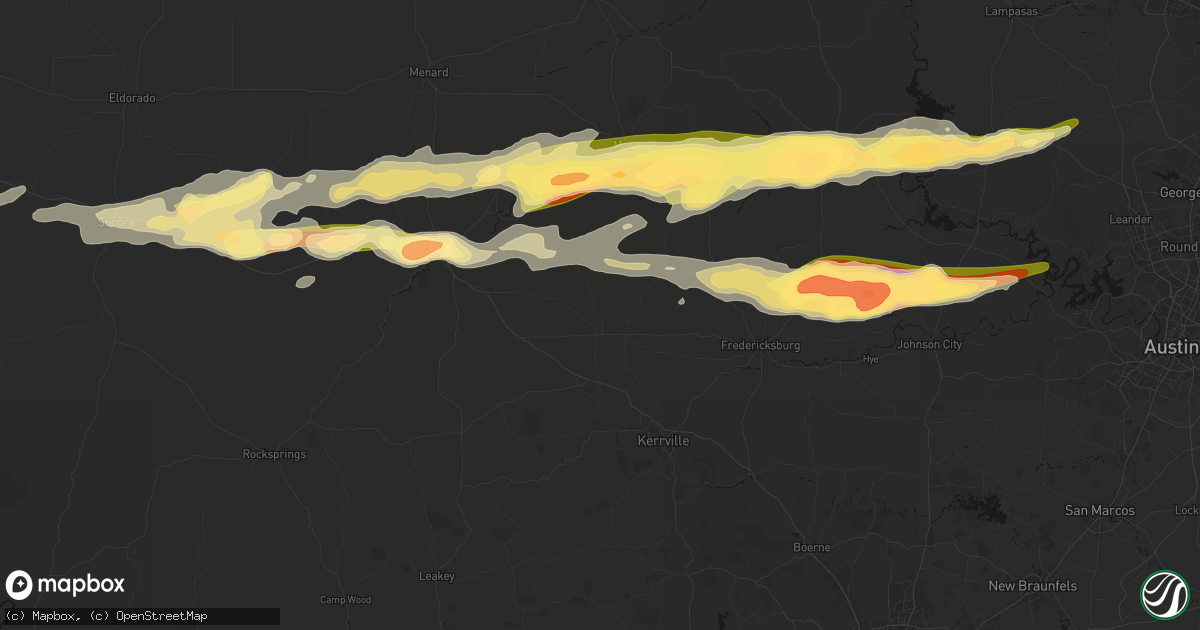 Hail map in Harper, TX on May 6, 2026