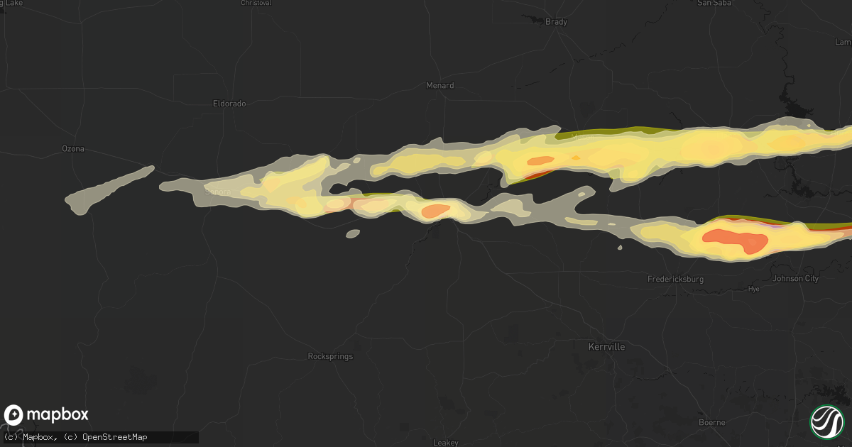 Hail map in Junction, TX on May 6, 2026