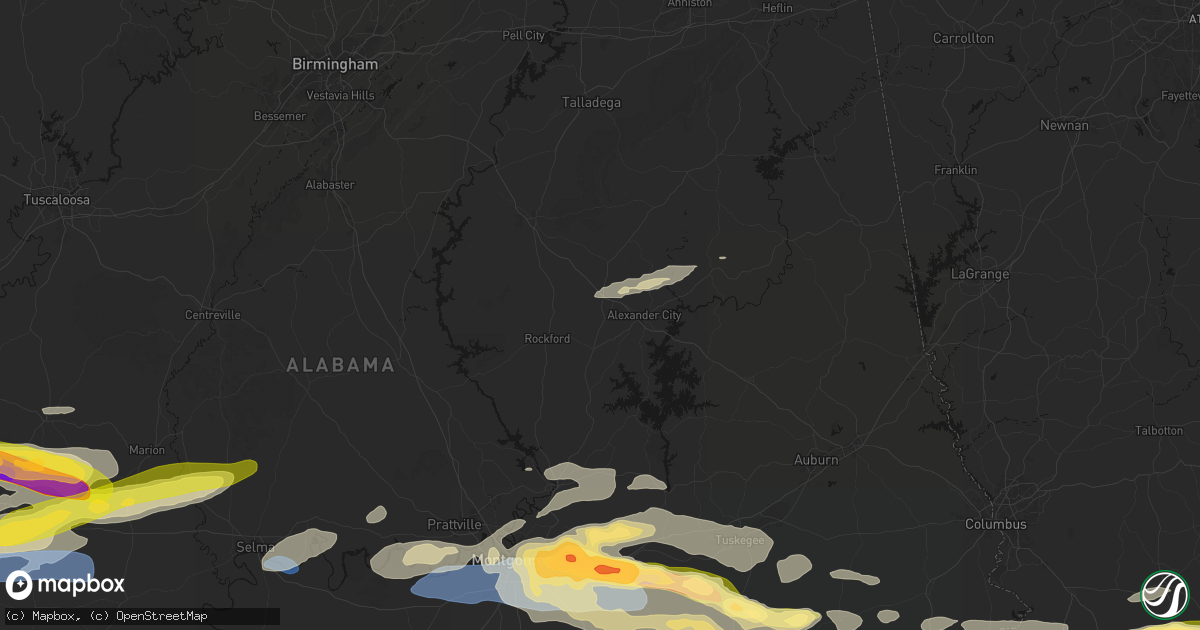 Hail map in Kellyton, AL on May 6, 2026