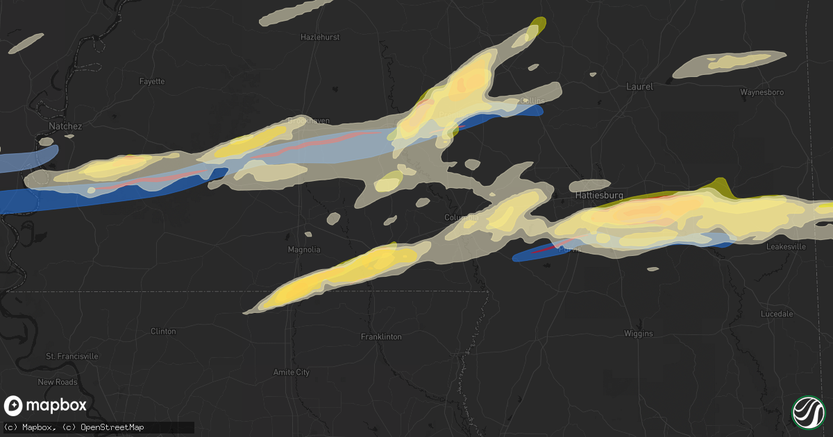 Hail map in Kokomo, MS on May 6, 2026