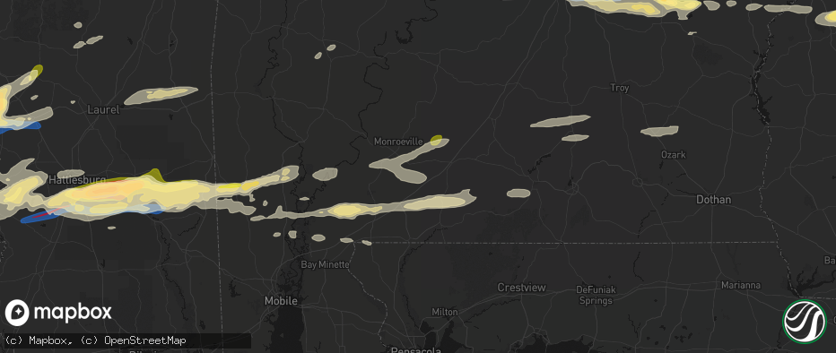 Hail map in Lenox, AL on May 6, 2026