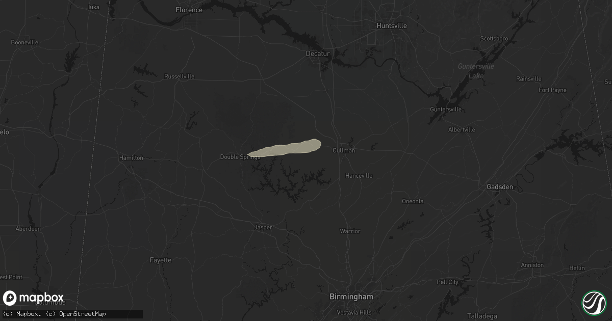 Hail map in Logan, AL on May 6, 2026