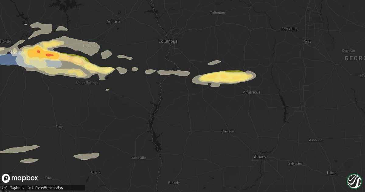 Hail map in Lumpkin, GA on May 6, 2026
