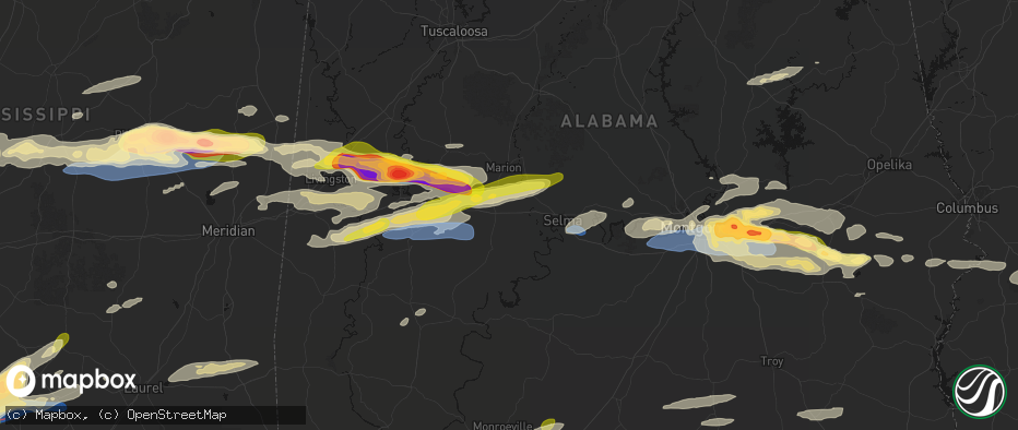 Hail map in Marion Junction, AL on May 6, 2026