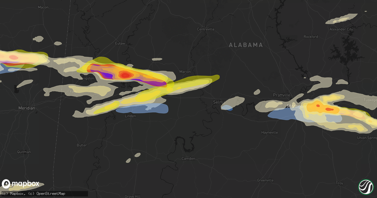 Hail map in Marion Junction, AL on May 6, 2026