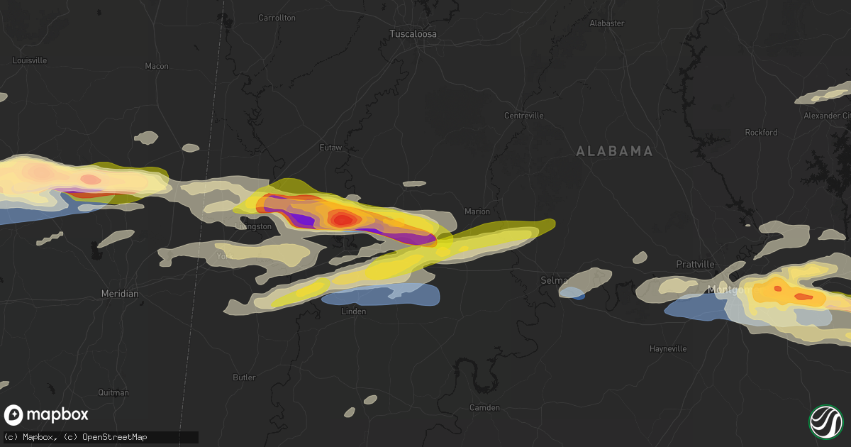 Hail map in Newbern, AL on May 6, 2026