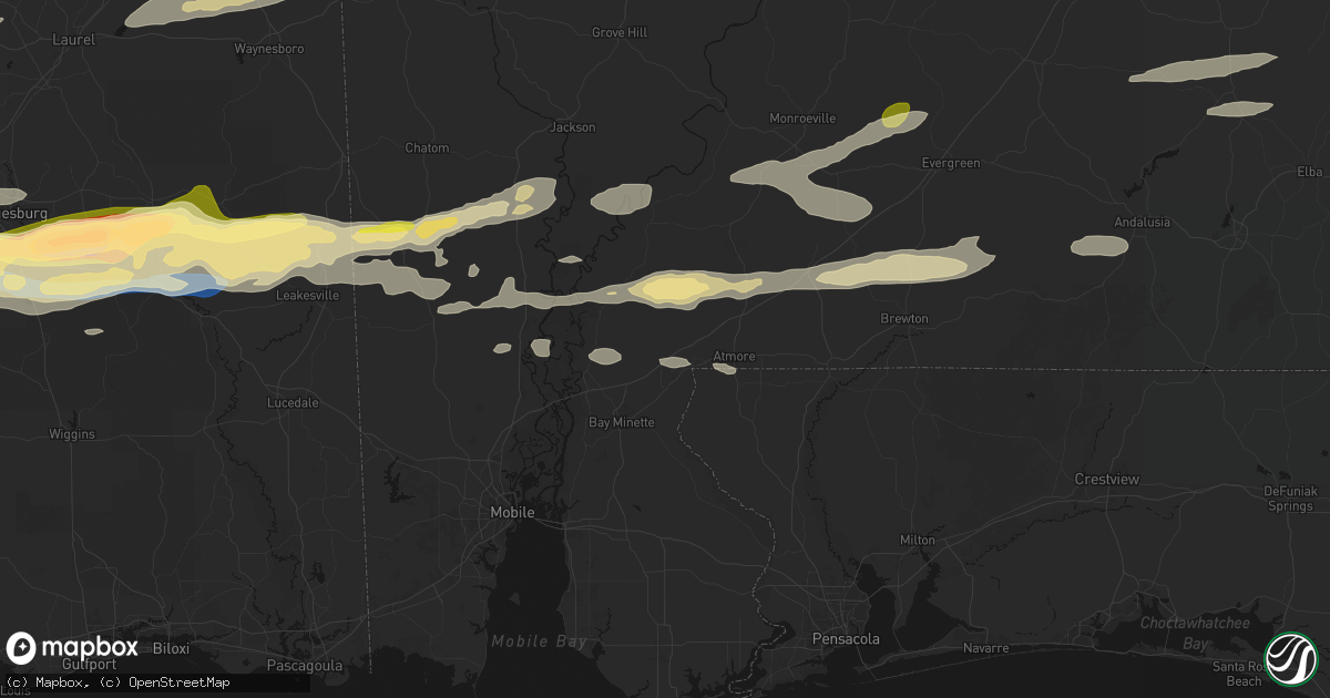 Hail map in Perdido, AL on May 6, 2026