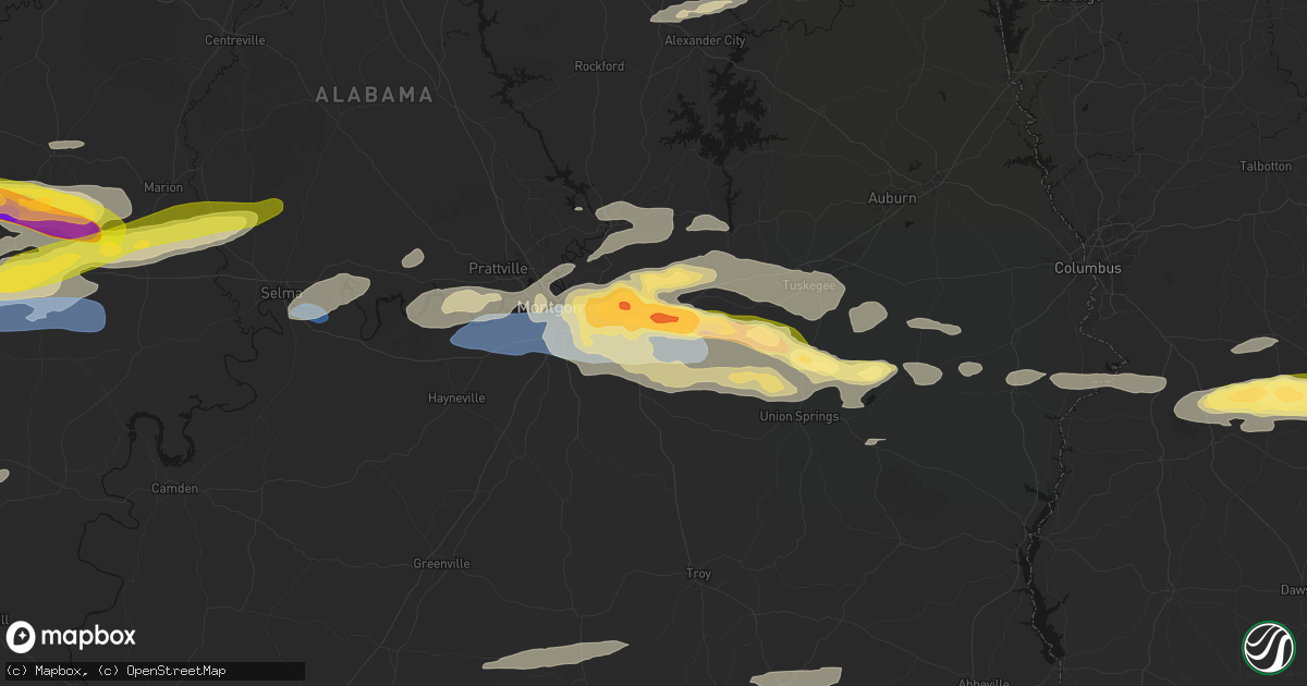 Hail map in Pike Road, AL on May 6, 2026