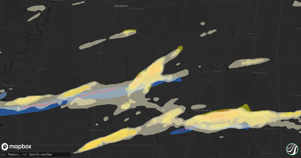 Hail map in Prentiss, MS on May 6, 2026