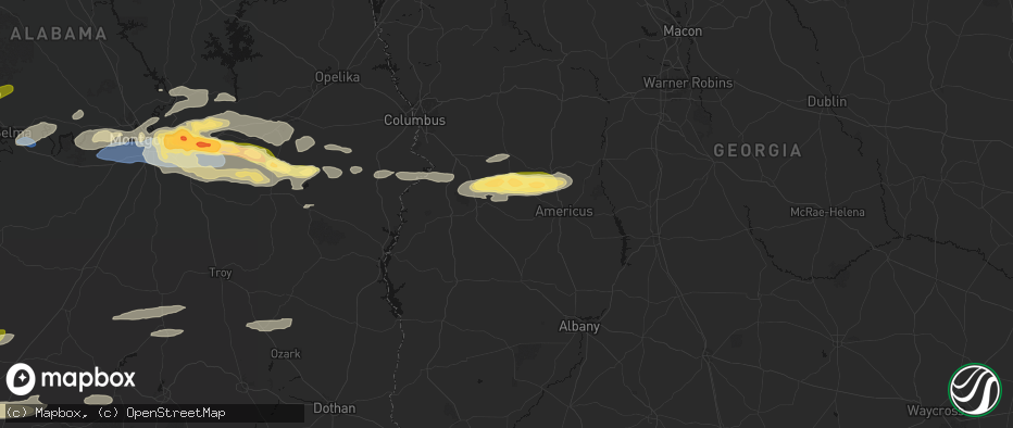 Hail map in Preston, GA on May 6, 2026