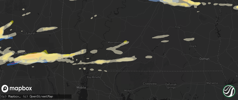 Hail map in Repton, AL on May 6, 2026