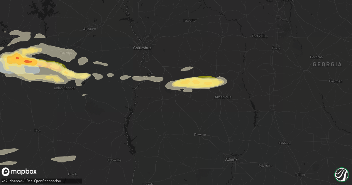 Hail map in Richland, GA on May 6, 2026