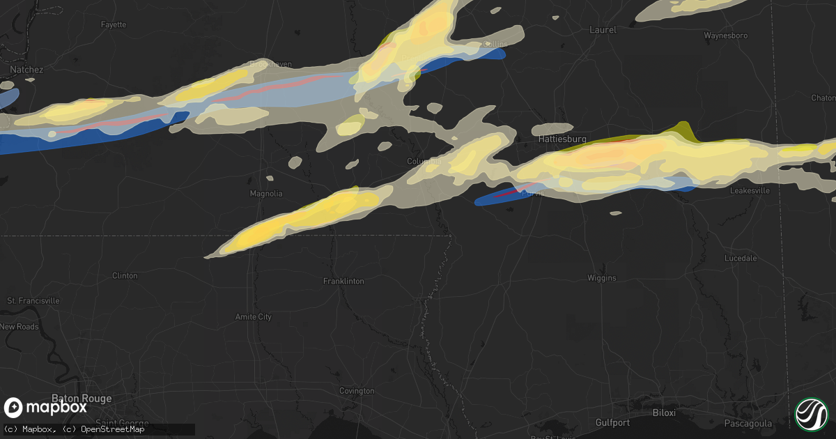 Hail map in Sandy Hook, MS on May 6, 2026