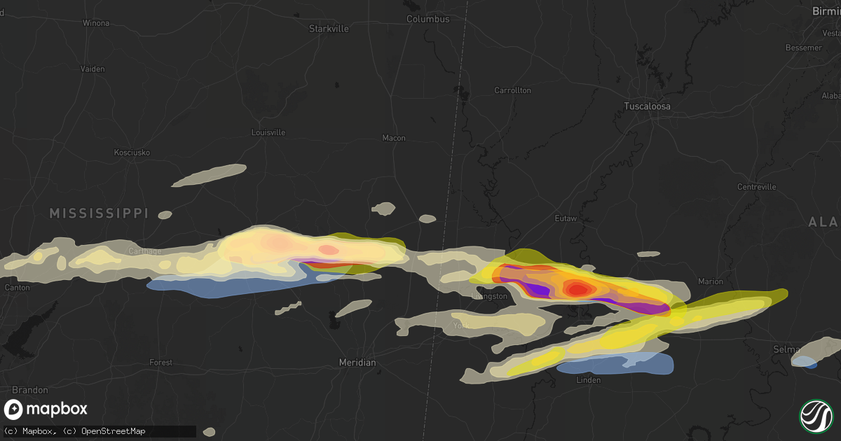 Hail map in Scooba, MS on May 6, 2026