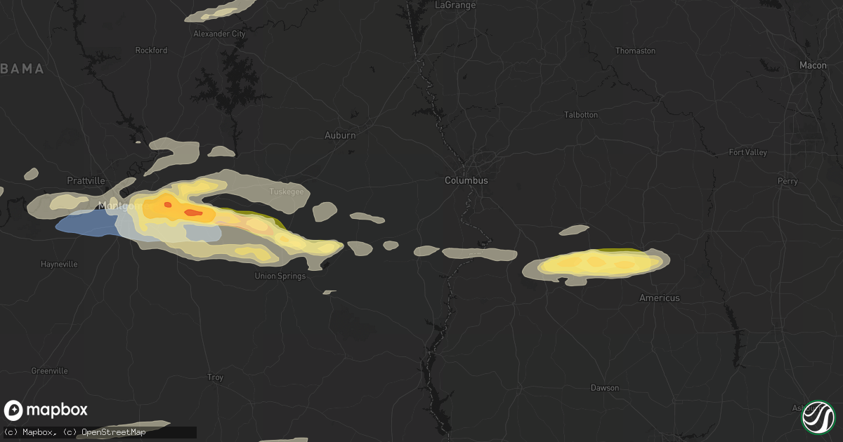 Hail map in Seale, AL on May 6, 2026