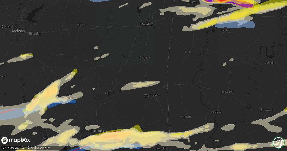 Hail map in Shubuta, MS on May 6, 2026