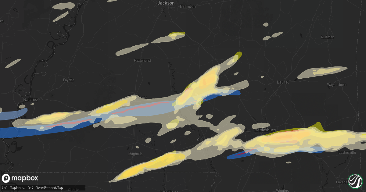 Hail map in Silver Creek, MS on May 6, 2026