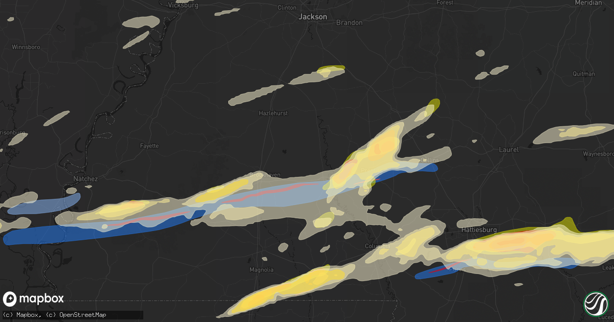 Hail map in Sontag, MS on May 6, 2026