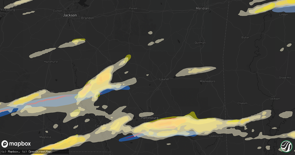 Hail map in Soso, MS on May 6, 2026
